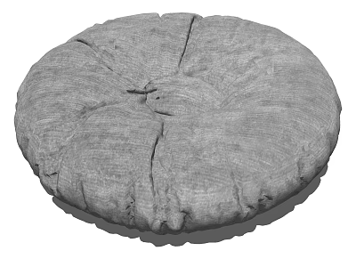 Round Lazy Sofa With Textured Fabric Surface And Comfortable Seating Design 3d model