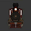 Vintage Steam Train Red And Gold Exterior With Large Wheels And Classic Design