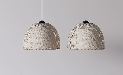 Quiet chandelier rattan chandelier 3d model