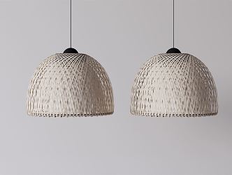 Quiet chandelier rattan chandelier 3d model