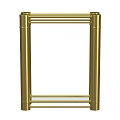 Golden Metal Frame Entryway Console Table Side Cabinet With Glass Shelves