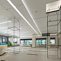 Beijing Second Peoples Hospital Reception Desk With Green Background Wall And Window View
