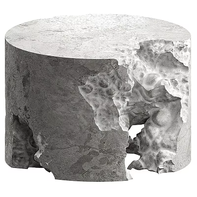 Rustic Organic Stone Coffee Table With Natural Texture And Irregular Design 3d model
