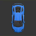 Modern Blue Sports Car With Sleek Design Rear Spoiler Black Wheels And Shiny Exterior