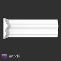 White Decorative Molding with Curved Design for Interior Architectural Use