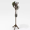 Stylish Wooden Coat Rack With Hanging Hats And Crossbody Bag For Home Use