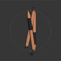 Wooden Nunchucks With Chain Connected Sticks And Black Wrapped Ends