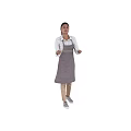 Reptile Being Handled By Person In Apron With Wooden Stick