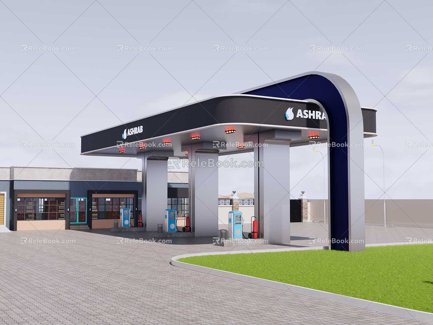 Gas Station 3d model