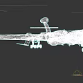 Red and Gray Military Fighter Jet With Long Wings And Landing Gear Down