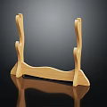 Wooden Home Living Holder With Curved Base And Modern Simple Structure