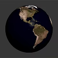 High Quality 3D Globe Rendering Showing Detailed Earth Continents And Oceans
