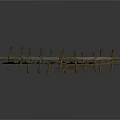 Rustic Wooden Bridge Structure With Planks And Rope Bindings Design