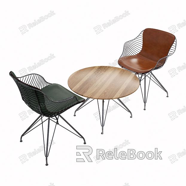 Modern leisure table and chair combination leisure chair model