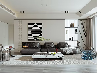 modern living room 3d model