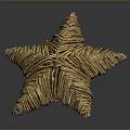 Woven Rattan Starfish Decorative Furniture Piece For Home Decoration