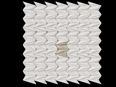White Folded Textured Wall With 3D Paper-like Geometric Pattern Design 3d model White Folded Textured Wall With 3D Paper-like Geometric Pattern Design 3d model