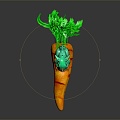 Modern game character cartoon carrot cartoon frog animal game animal 3d model