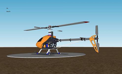 Modern Helicopter Aircraft 3d model