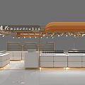 Luxury Jewelry Store Interior with Elegant Display Showcases and Warm Lighting