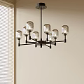 Modern Simple Chandelier Nordic Style Chandelier Mediterranean Style Chandelier Study Lamp Combination Dining Room Lamp Glass Ceiling Combination 3d model
