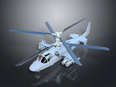 Advanced Helicopter Model With Multiple Rotors For Space Mission Support 3d model