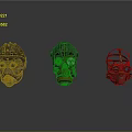 Unique Steampunk Masks Display With Intricate Mechanical Design And Metallic Finish