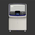 White And Blue Mobile Medical Laboratory Analytical Equipment With Transparent Front Panel And Digital
