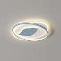 Modern Leaf Pattern Ceiling Light In Minimalist White Interior With Soft Lighting