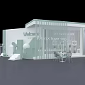 Modern Cosmetics Store Interior Design With Welcome Display Area And Green Plants