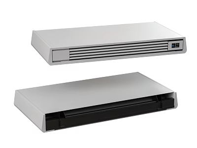 Modern Air Conditioner Air Outlet With Silver Finish Open Closed 3d model