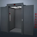 Modern Metal Industrial Door With Smooth Opening Closing Animation Mechanism