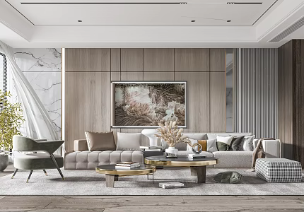 modern living room 3d model
