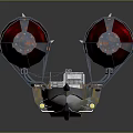 Water Transport Vehicle With Two Red Airbags Wooden Deck And Metal Parts