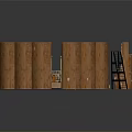 Cartoon Study Room Scene With Wooden Bookshelves Tables Chairs And Cabinet
