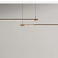 Modern Linear Pendant Lights With Sleek Metal Frame And Black Brown Finish Design