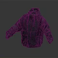 Dark Colored Hooded Jacket With Multiple Pockets And Loose Fit Outdoor Style 3d model