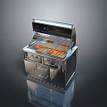 Durable Stainless Steel Outdoor Grill With Heated Grates And Storage Drawers