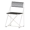 Modern Single Chair With Metal Frame Black Seat And Mesh Backrest