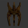 Multi Legged Brown Mechanical Creature With Robotic Structure And Glowing Lights 3d model