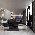 Modern Hair And Beauty Salon Interior Design With Stylish Mirrors Chairs And Pendant Lights