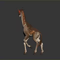 Fantasy Hybrid Creature With Deer Antlers Red Spots Giraffe Body And Zebra Stripes