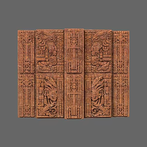 Mayan Temple Wall Ruins Ancient Temple Ruins 3d model