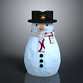 Cute Snowman Shaped Household Item With Black Hat Plaid Scarf Orange Nose And Black Buttons