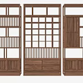 New Chinese-style Antique Shelf Bookcase Combination Bookshelf Combination Bookshelf Partition Bookshelf Screen 3d model