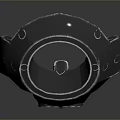 Black Computer Bracket Accessory With Circular Top Design And Functional Features