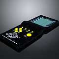 Classic Handheld Brick Game Console with Yellow Buttons Screen and Multiple Games
