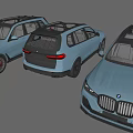 Modern Blue SUV With Roof Rack Black Wheels And Sleek Exterior Design