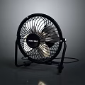 Renfull Black Computer Cooling Fan with Metal Mesh Grill for Desktop PC Use 3d model