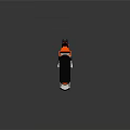 Modern Orange And White Gun With Tactical Scope And Sleek Design 3d model
